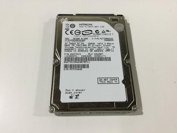 SATA HDD 2.5 500G HTS545050B9A300の画像