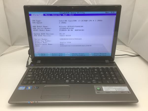 Aspire 5750-F78F/LKの画像